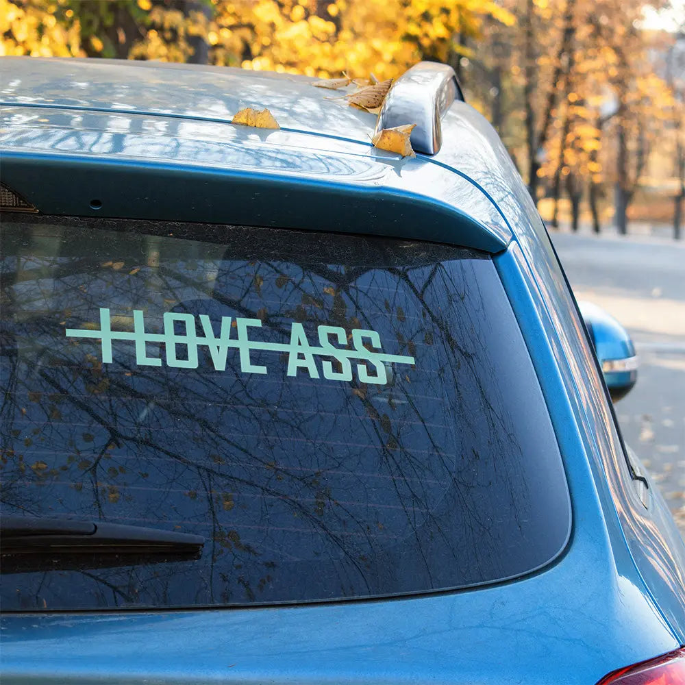 I Love Ass Autoaufkleber – Lustiger Sticker | Vinyl, 17 Farben & Größen PlotterStickers