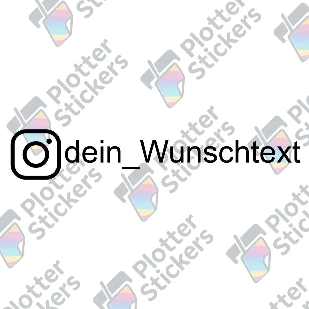 Personalisierter Instagram-Aufkleber – Social Media Auto Sticker aus Vinyl | 17 Farben & Größen PlotterStickers