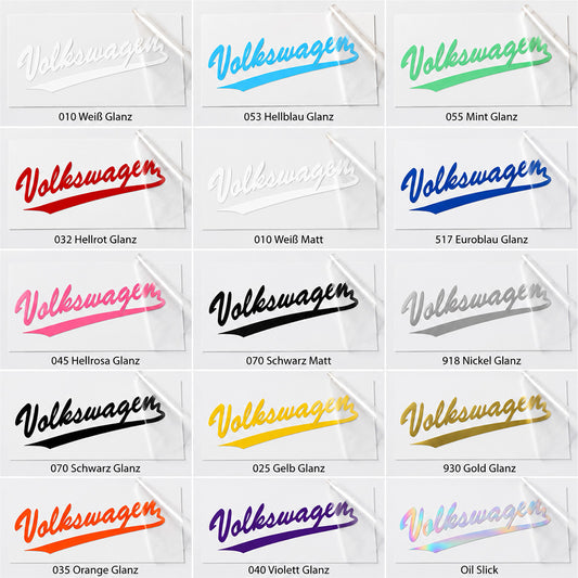 Volkswagen Autoaufkleber – Wetterfester Tuning Sticker aus Vinyl