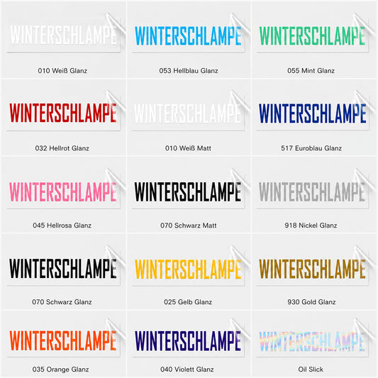 Winterschlampe Autoaufkleber – Lustiger Wetterfester Tuning Sticker aus Vinyl