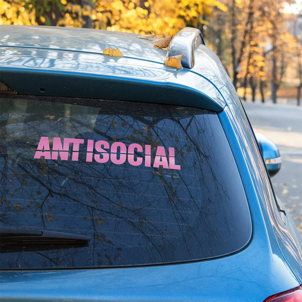 Antisocial Autoaufkleber – Szene Sticker | Vinyl, 17 Farben & Größen PlotterStickers
