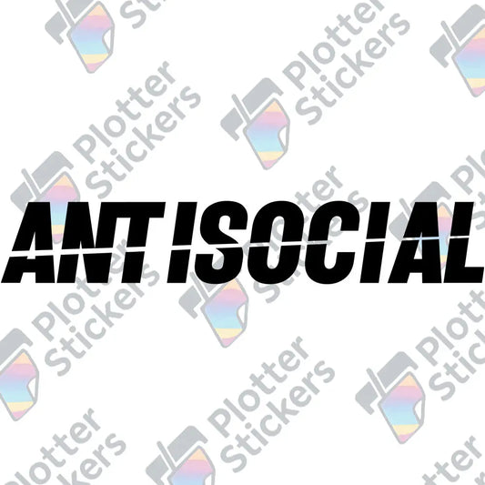 Antisocial Autoaufkleber – Szene Sticker | Vinyl, 17 Farben & Größen PlotterStickers