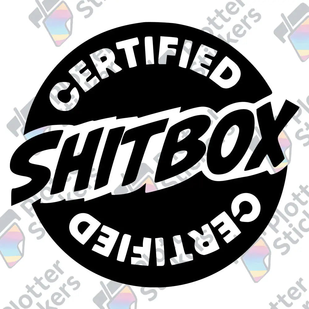 Shitbox Autoaufkleber – Lustiger Sticker | Vinyl, 17 Farben & Größen PlotterStickers