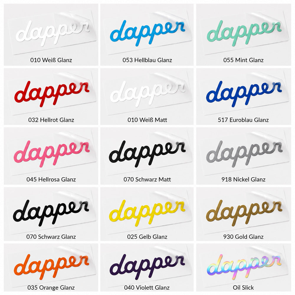 Dapper Autoaufkleber – Stylischer Szene-Sticker | Wetterfester Tuning Sticker aus Vinyl