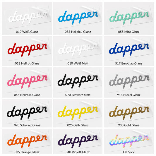 Dapper Autoaufkleber – Stylischer Szene-Sticker | Wetterfester Tuning Sticker aus Vinyl