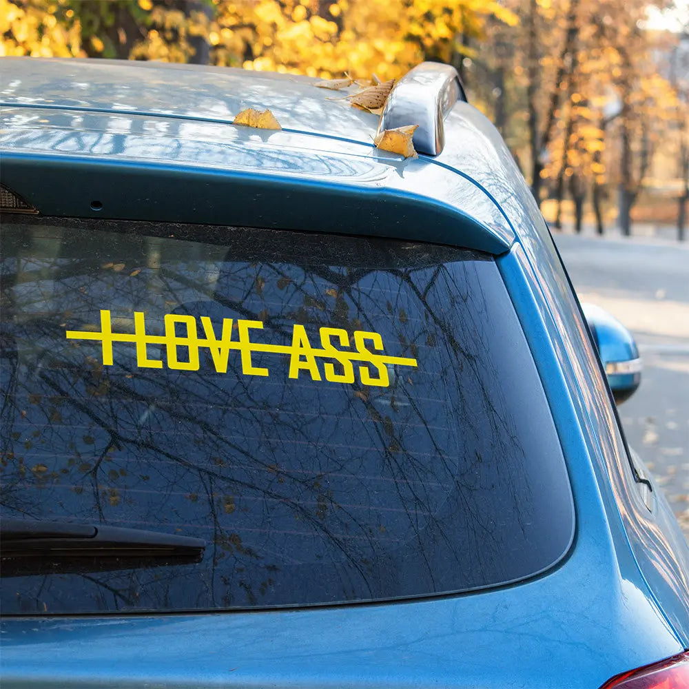 I Love Ass Autoaufkleber – Lustiger Sticker | Vinyl, 17 Farben & Größen PlotterStickers
