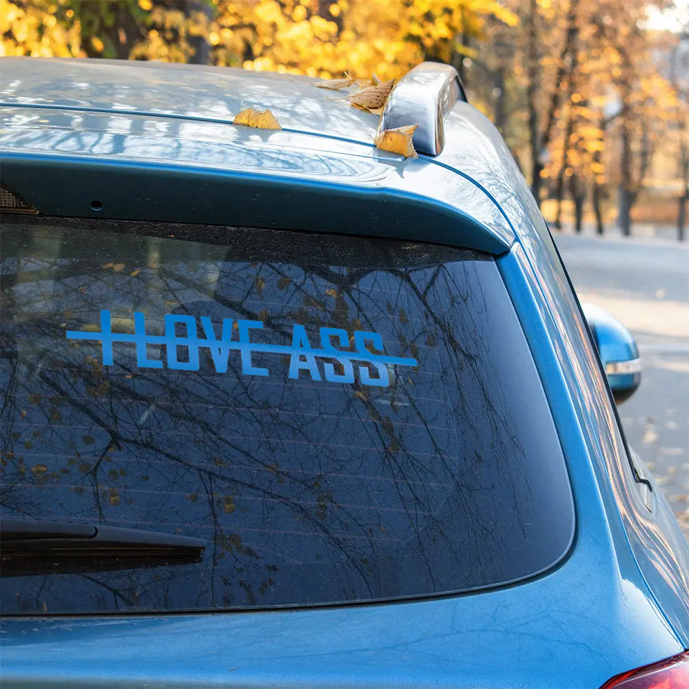 I Love Ass Autoaufkleber – Lustiger Sticker | Vinyl, 17 Farben & Größen PlotterStickers