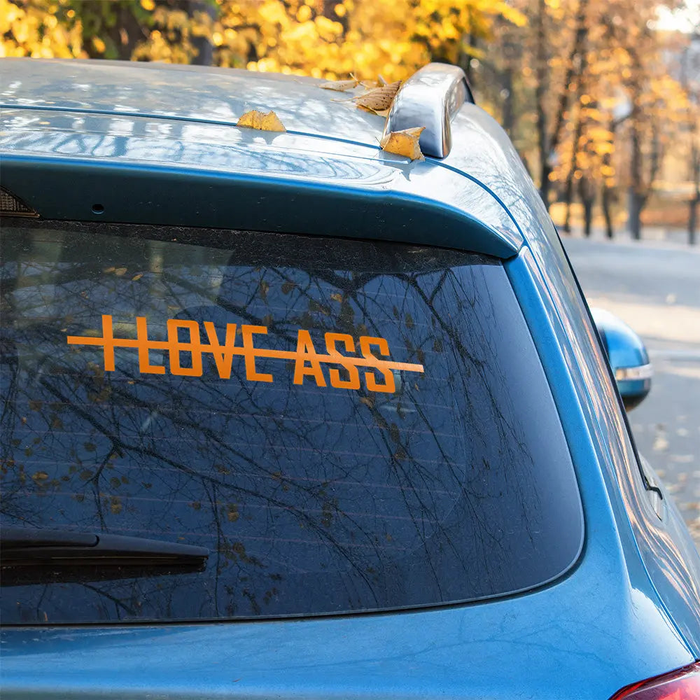 I Love Ass Autoaufkleber – Lustiger Sticker | Vinyl, 17 Farben & Größen PlotterStickers
