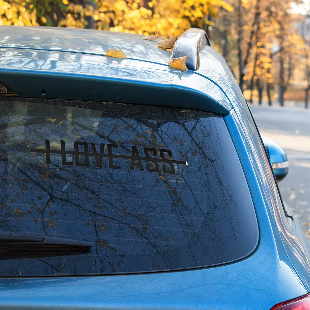 I Love Ass Autoaufkleber – Lustiger Sticker | Vinyl, 17 Farben & Größen PlotterStickers