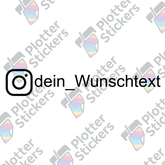 Personalisierter Instagram-Aufkleber – Social Media Auto Sticker aus Vinyl | 17 Farben & Größen PlotterStickers