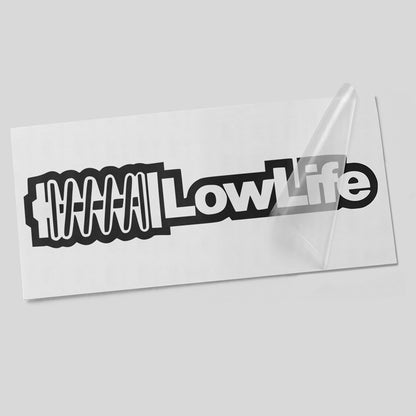LowLife Federbein Autoaufkleber – Stance Schriftzug aus Vinyl