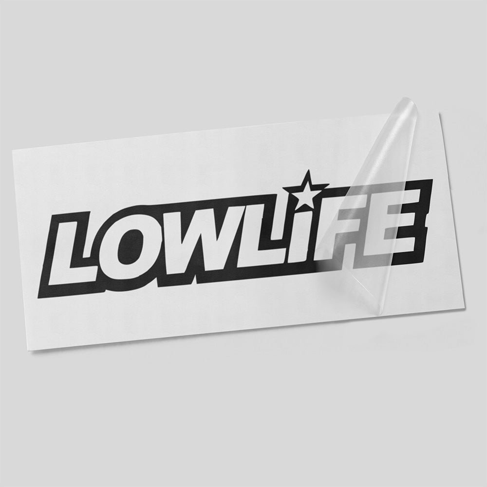 LowLife Stern Autoaufkleber – breiter Stance Schriftzug aus Vinyl