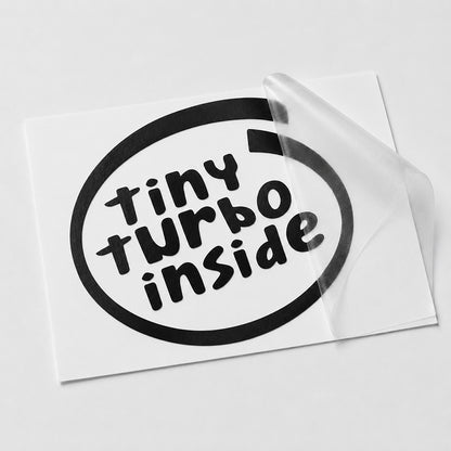 Tiny Turbo Autoaufkleber – Lustiger Sticker | Vinyl, 17 Farben & Größen PlotterStickers