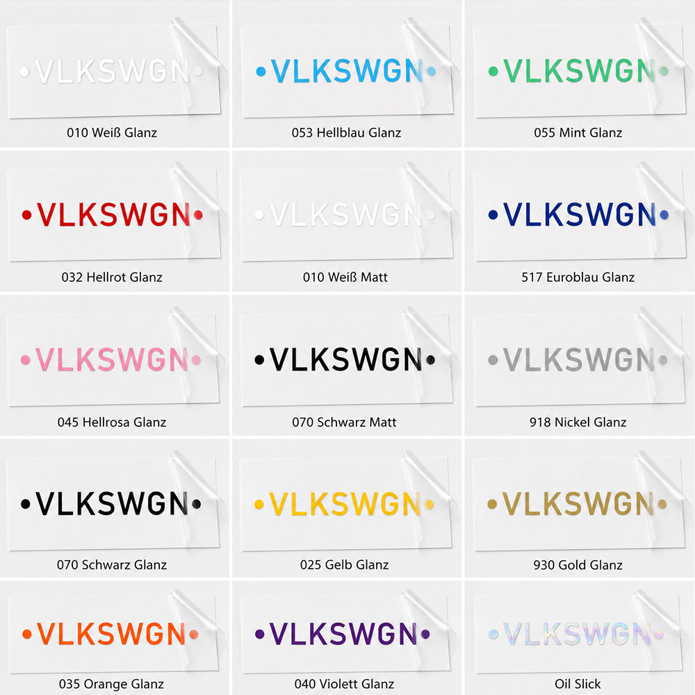 VLKSWGN Autoaufkleber – Wetterfester Tuning Sticker aus Vinyl