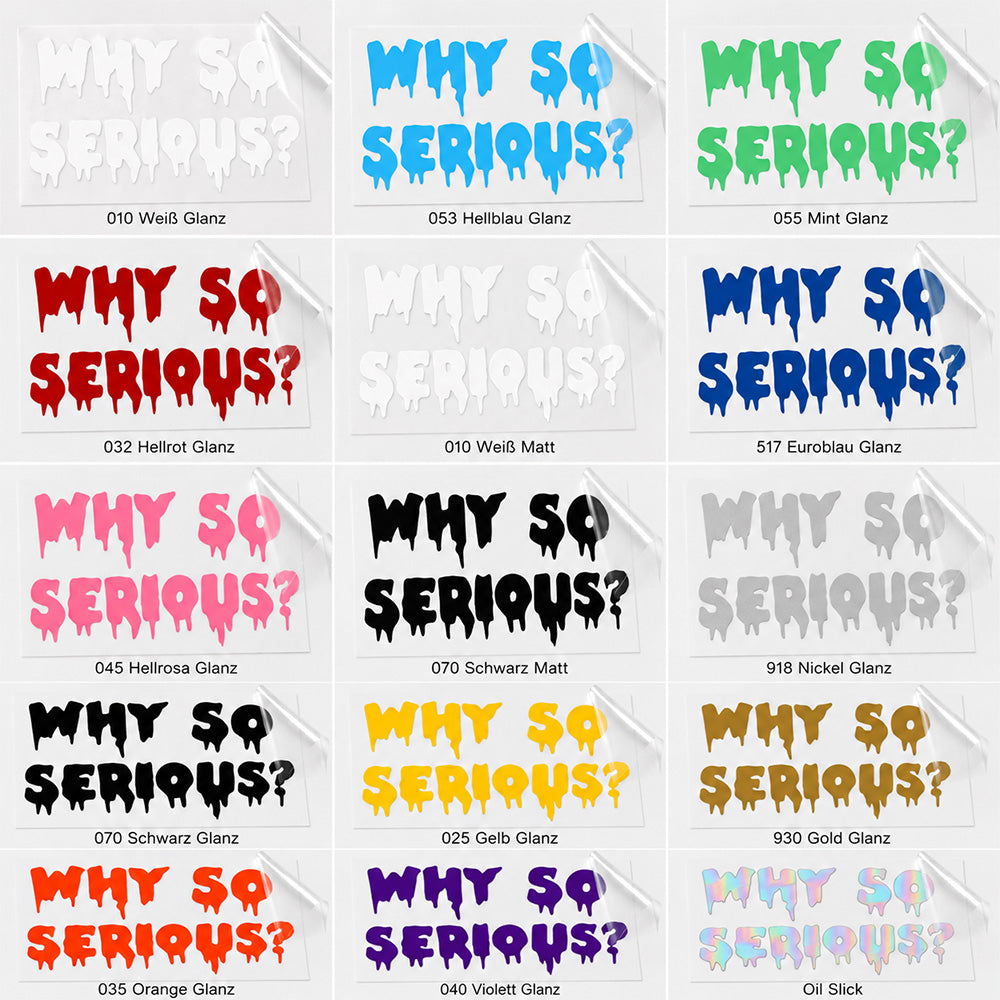 Why so Serious Autoaufkleber – Wetterfester Tuning Sticker aus Vinyl