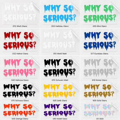 Why so Serious Autoaufkleber – Wetterfester Tuning Sticker aus Vinyl