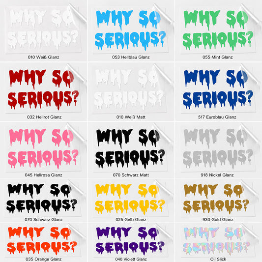 Why so Serious Autoaufkleber – Wetterfester Tuning Sticker aus Vinyl