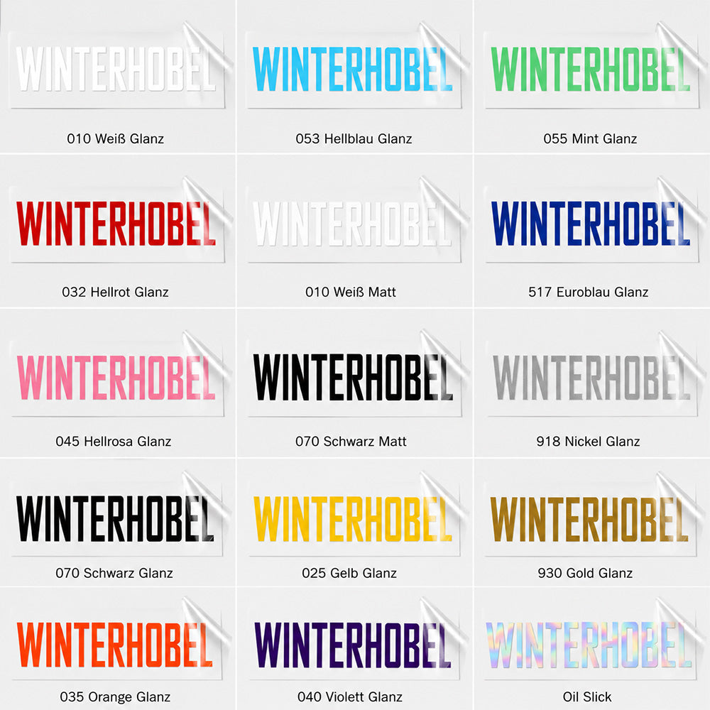 Winterhobel Autoaufkleber – Lustiger Wetterfester Tuning Sticker aus Vinyl