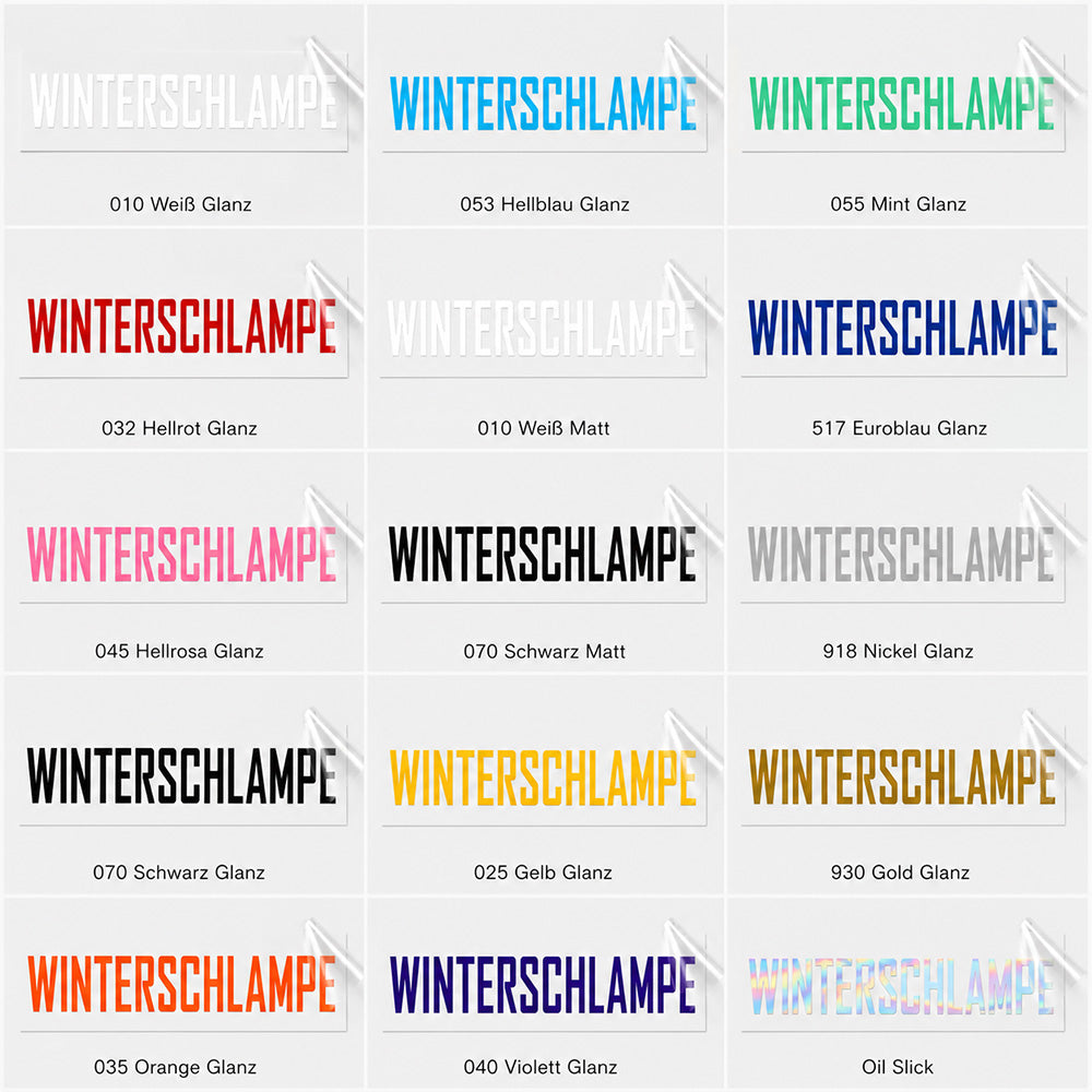 Winterschlampe Autoaufkleber – Lustiger Wetterfester Tuning Sticker aus Vinyl