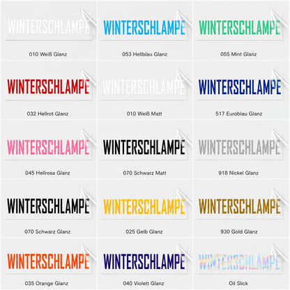 Winterschlampe Autoaufkleber – Lustiger Wetterfester Tuning Sticker aus Vinyl
