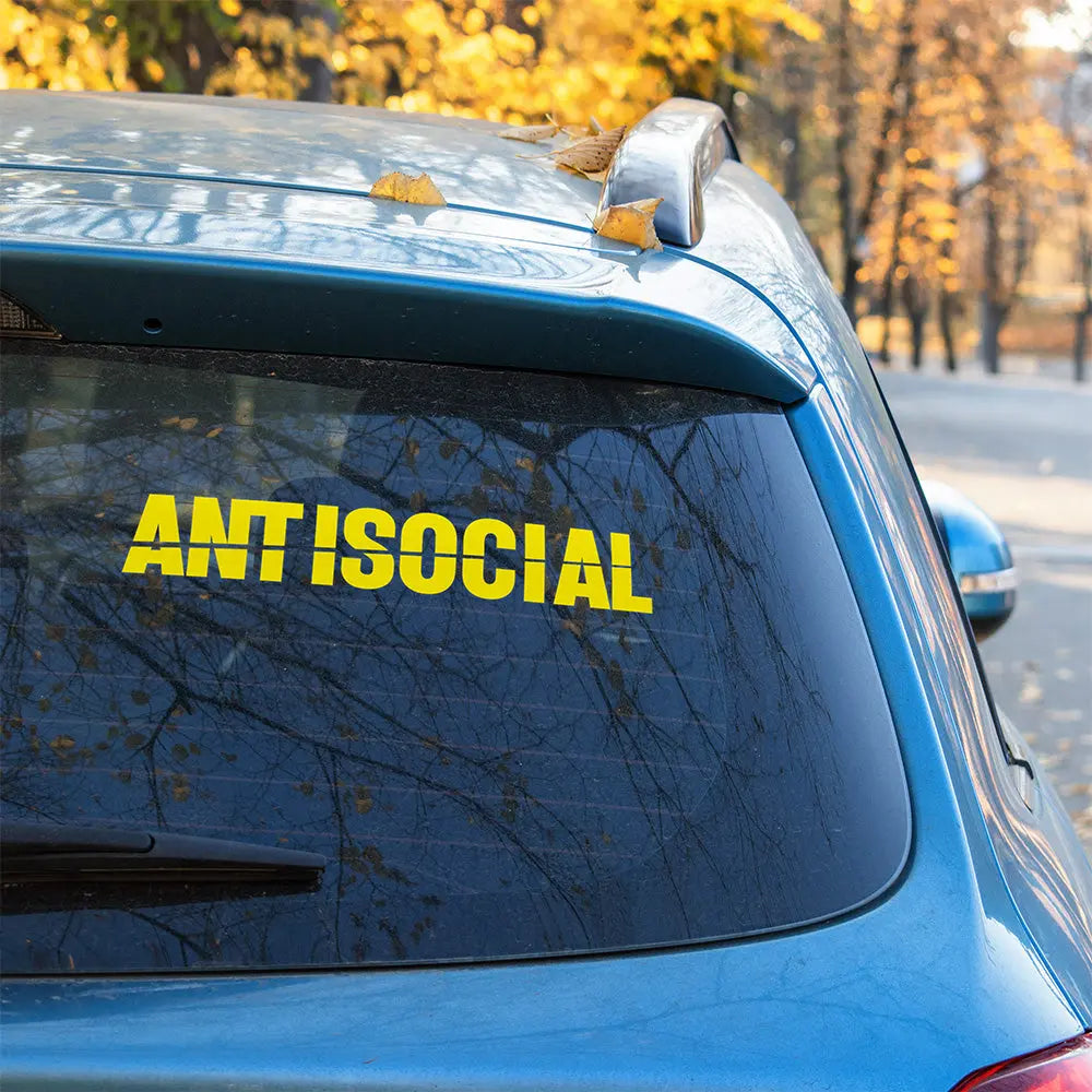 Antisocial Autoaufkleber – Szene Sticker | Vinyl, 17 Farben & Größen PlotterStickers