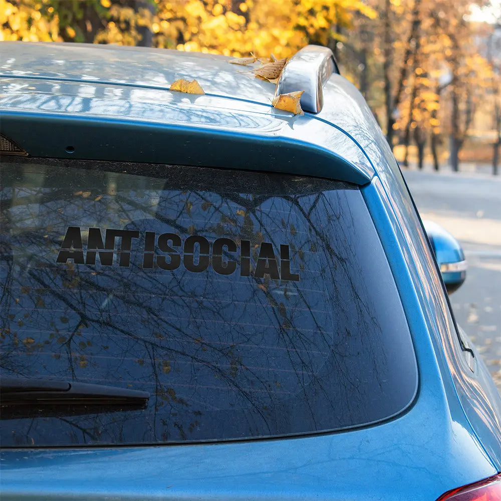 Antisocial Autoaufkleber – Szene Sticker | Vinyl, 17 Farben & Größen PlotterStickers