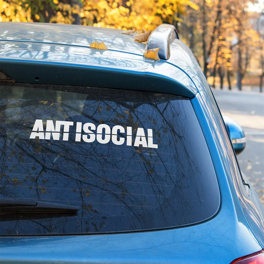 Antisocial Autoaufkleber – Szene Sticker | Vinyl, 17 Farben & Größen PlotterStickers