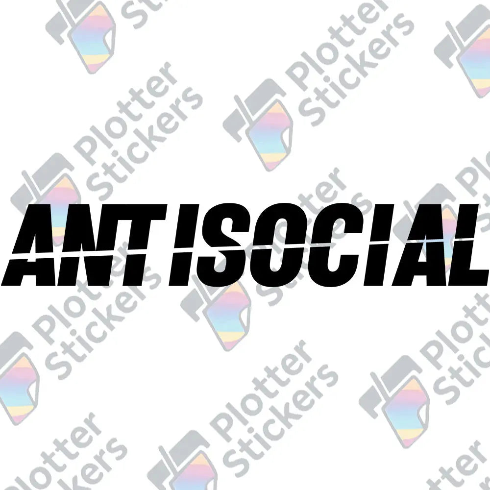 Antisocial Autoaufkleber – Szene Sticker | Vinyl, 17 Farben & Größen PlotterStickers