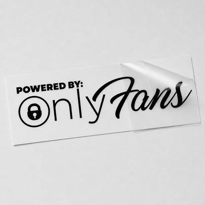 Powered by Onlyfans Autoaufkleber – Szene Sticker | Vinyl, 17 Farben & Größen PlotterStickers