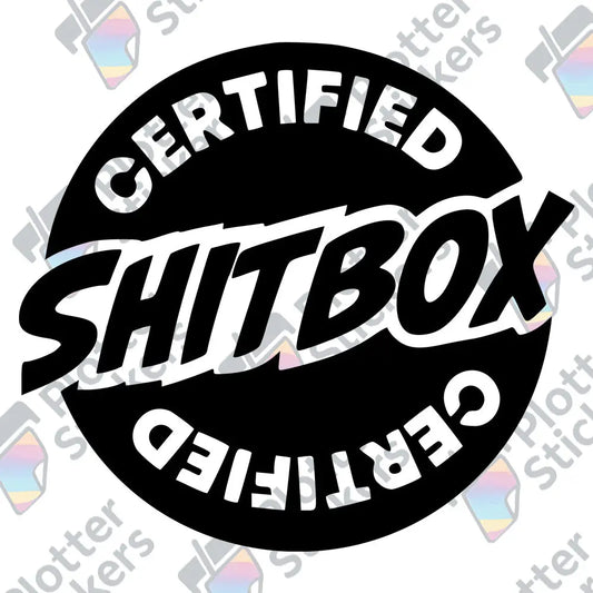 Shitbox Autoaufkleber – Lustiger Sticker | Vinyl, 17 Farben & Größen PlotterStickers